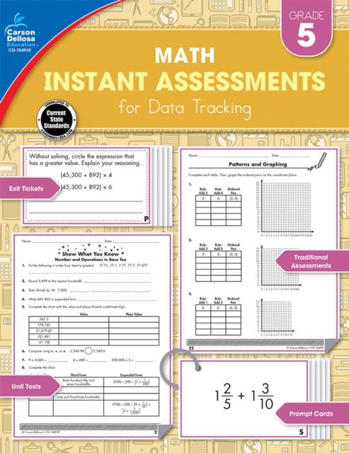 Instant Assessments for Data Tracking, Grade 5 : Math, PDF eBook