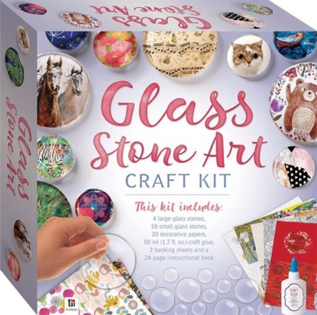 Glass Stone Art Craft Kit (tuck box), Kit Book