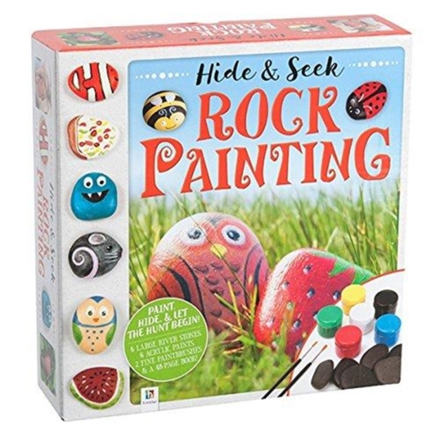 Hide and Seek Rock Painting Kit, Book Book