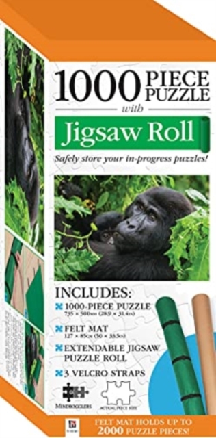 Jigsaw Roll with 1000-Piece Puzzle: Gorilla, Jigsaw Book
