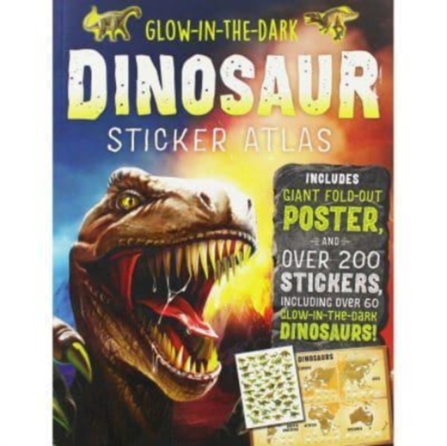 Glow-in-the-dark Dinosaur Sticker Atlas, Paperback / softback Book