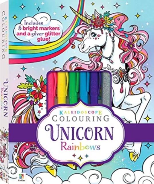 Kaleidoscope Colouring Kit: Unicorn Rainbows, Kit Book