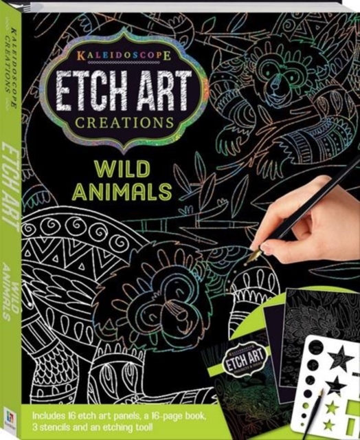 Kaleidoscope Etch Art Creations: Wild Animals, Kit Book