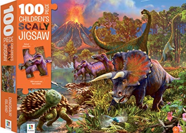 100-Piece Children's Scaly Jigsaw: Dinosaur Island, Jigsaw Book