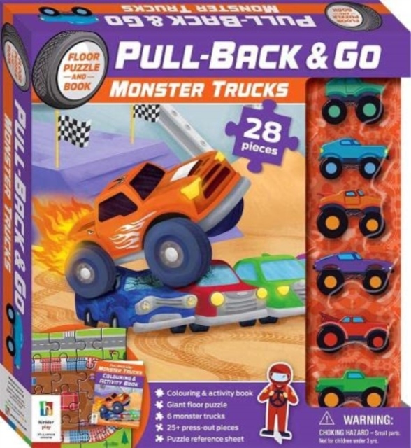Pull-back-and-go Kit Monster Trucks, Kit Book