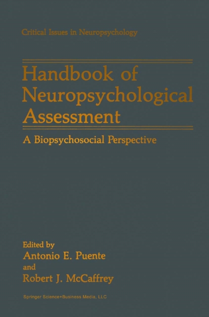 Handbook of Neuropsychological Assessment : A Biopsychosocial Perspective, PDF eBook