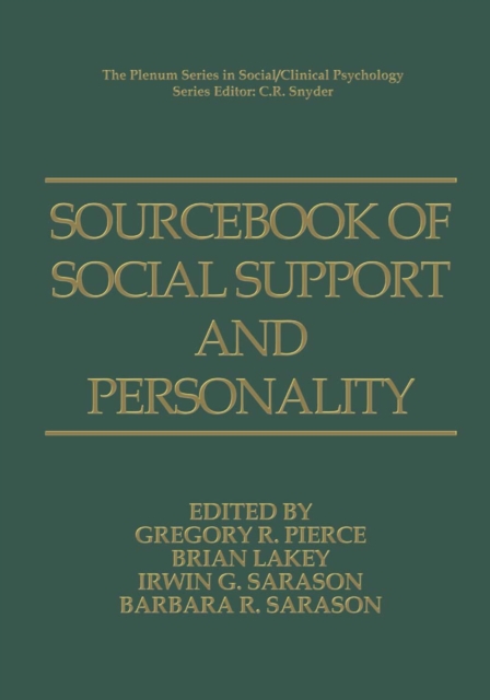 Sourcebook of Social Support and Personality, PDF eBook