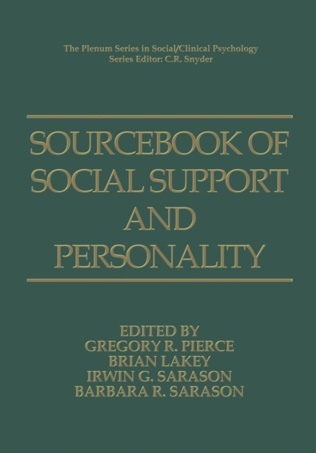 Sourcebook of Social Support and Personality, Paperback / softback Book