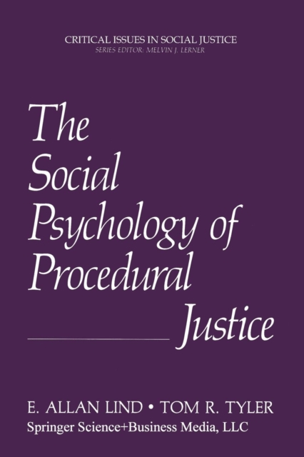 The Social Psychology of Procedural Justice, Paperback / softback Book