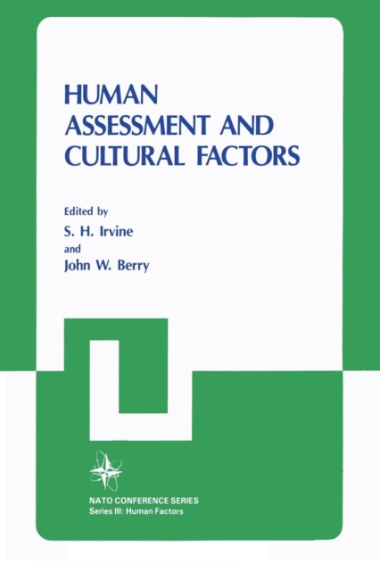 Human Assessment and Cultural Factors, Paperback / softback Book