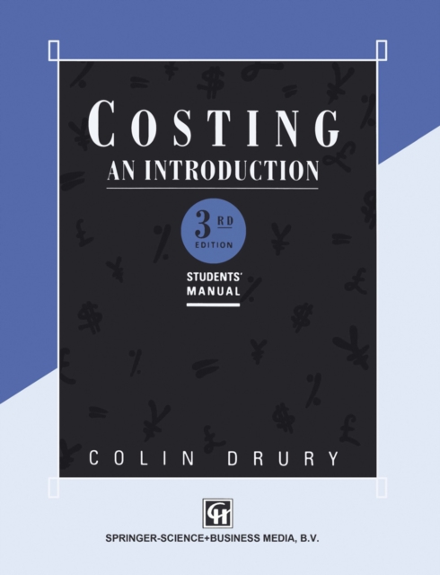 Costing An introduction : Students' Manual, PDF eBook
