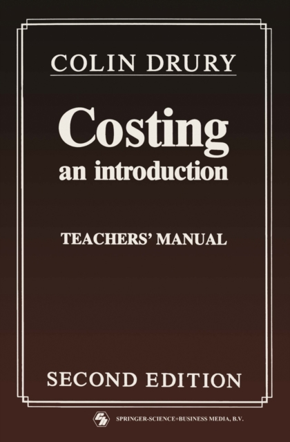 Costing : An introduction Teachers' Manual, PDF eBook
