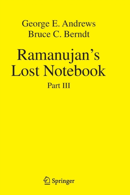 Ramanujan's Lost Notebook : Part III, Paperback / softback Book