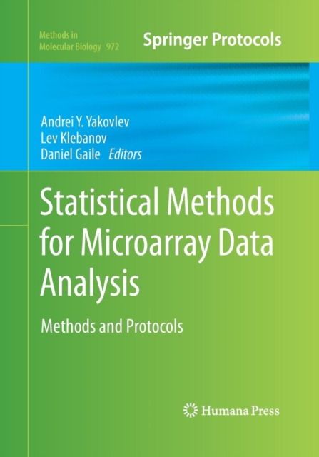 Statistical Methods for Microarray Data Analysis : Methods and Protocols, Paperback / softback Book