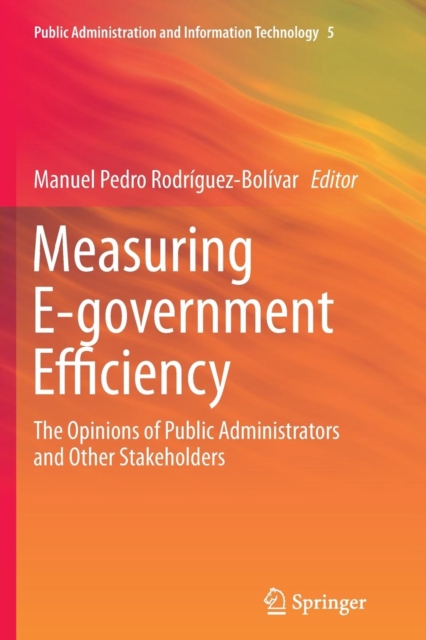 Measuring E-government Efficiency : The Opinions of Public Administrators and Other Stakeholders, Paperback / softback Book