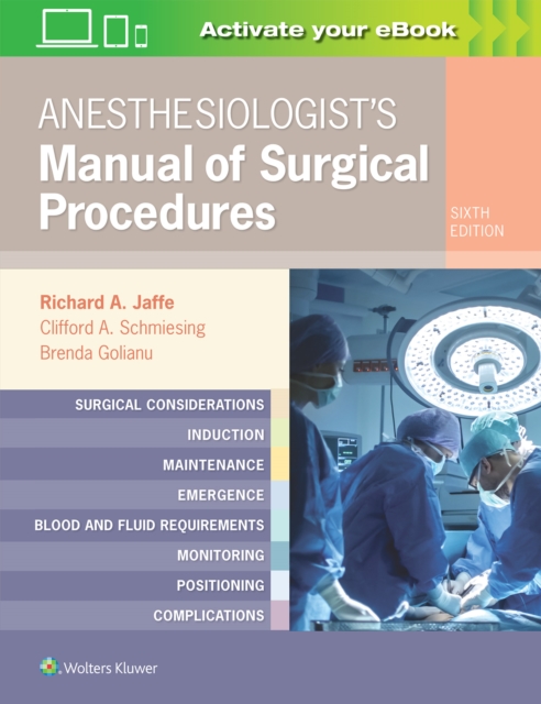 Anesthesiologist's Manual of Surgical Procedures, Hardback Book