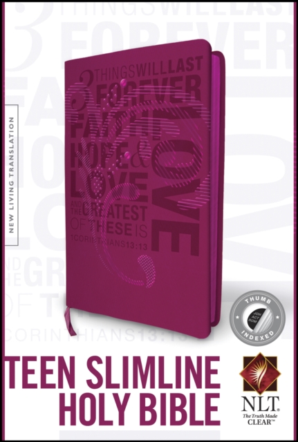 NLT Teen Slimline Bible: 1 Corinthians 13, Leather / fine binding Book