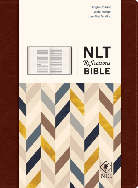 NLT Reflections Bible (Hardcover LeatherLike, Mahogany Brown), Hardback Book