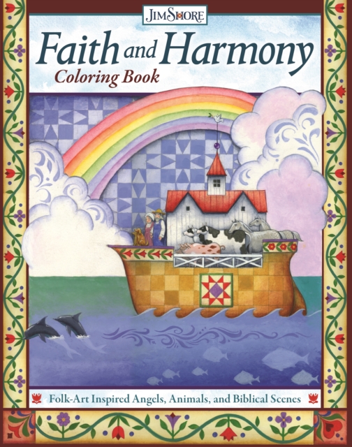 Faith and Harmony Coloring Book : Folk-Art Inspired Angels, Animals, and Biblical Scenes, Paperback / softback Book
