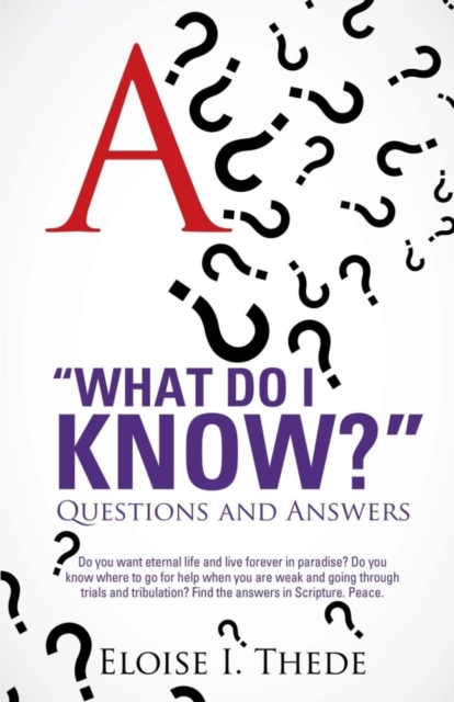 "What Do I Know?", Paperback / softback Book