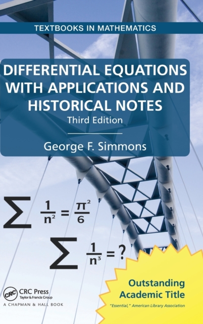Differential Equations with Applications and Historical Notes, Hardback Book