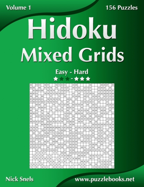 Hidoku Mixed Grids - Easy to Hard - Volume 1 - 156 Puzzles, Paperback / softback Book