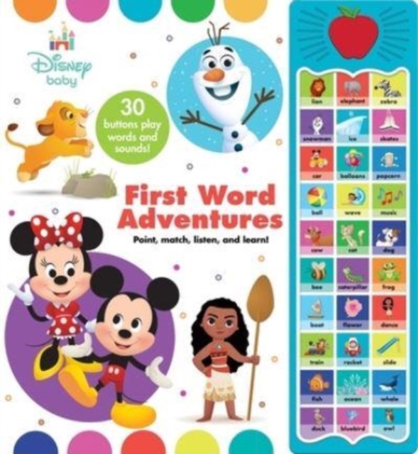 Apple Disney Baby First Word Adventures Sound Book, Hardback Book