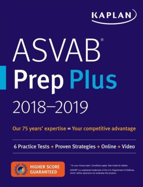 ASVAB Prep Plus 2018-2019 : 6 Practice Tests + Proven Strategies + Online + Video, Paperback / softback Book
