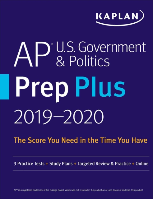 AP U.S. Government & Politics Prep Plus 2019-2020 : 3 Practice Tests + Study Plans + Targeted Review & Practice + Online, EPUB eBook