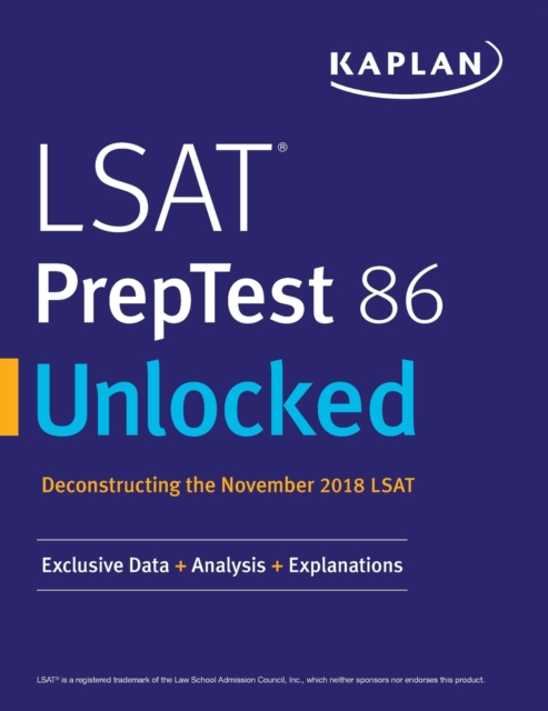 LSAT PrepTest 86 Unlocked : Exclusive Data + Analysis + Explanations, Paperback / softback Book