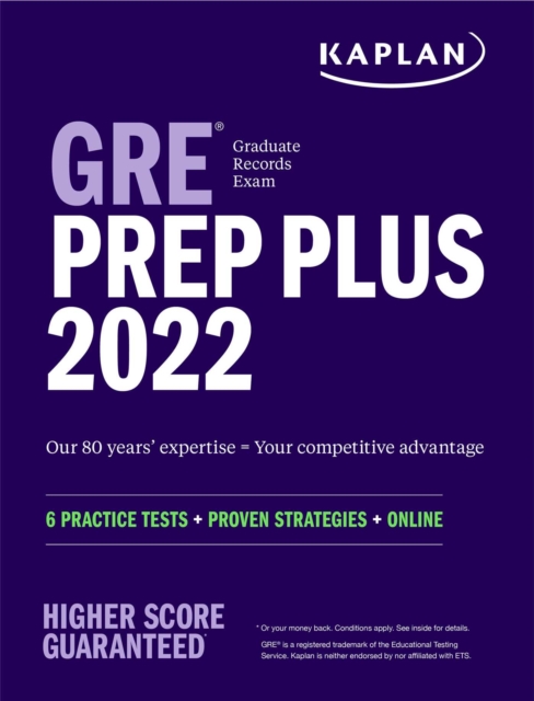 GRE Prep Plus 2022 : 6 Practice Tests + Proven Strategies + Online, Paperback / softback Book