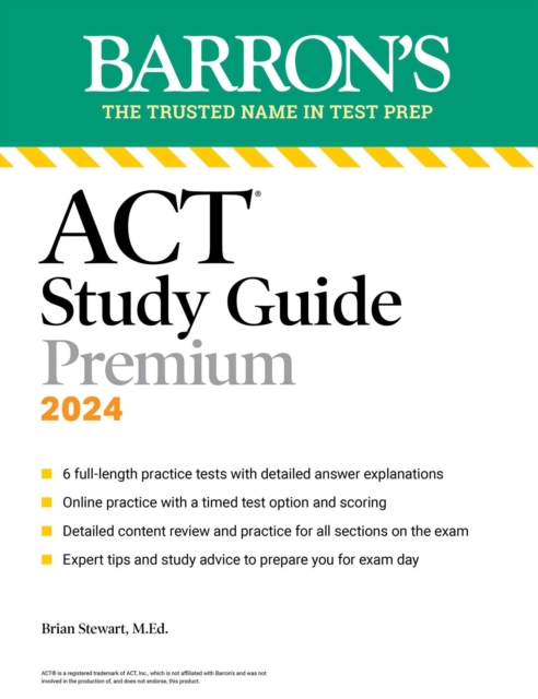 ACT Study Guide Premium Prep, 2024: 6 Practice Tests + Comprehensive Review + Online Practice, EPUB eBook
