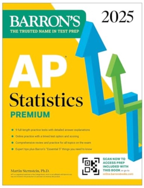 AP Statistics Premium, 2025: 9 Practice Tests + Comprehensive Review + Online Practice, Paperback / softback Book