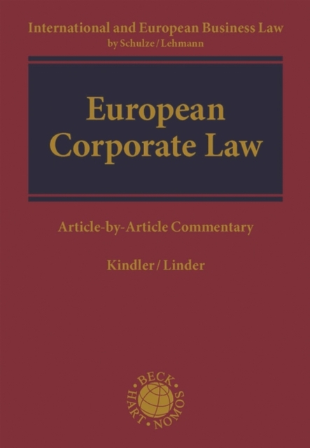 European Corporate Law : Article-by-Article Commentary, Hardback Book