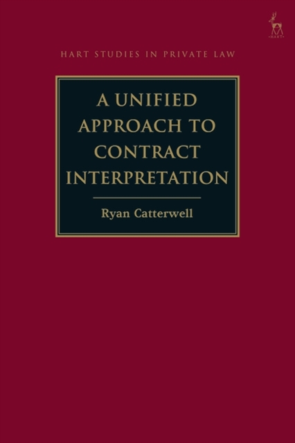 A Unified Approach to Contract Interpretation, EPUB eBook