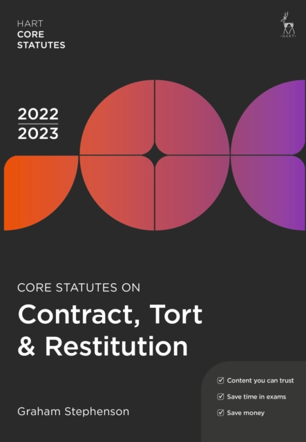 Core Statutes on Contract, Tort & Restitution 2022-23, Paperback / softback Book