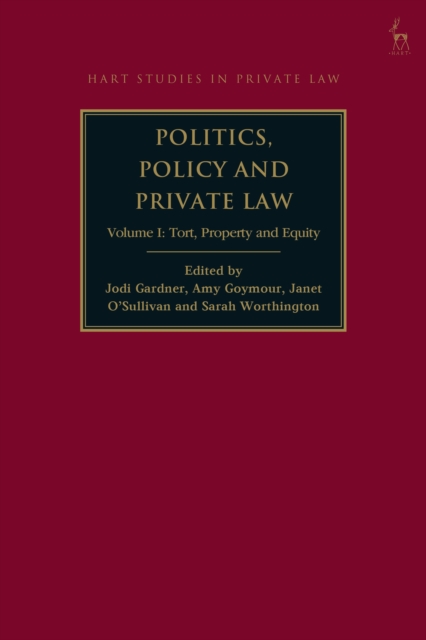 Politics, Policy and Private Law : Volume I: Tort, Property and Equity, EPUB eBook