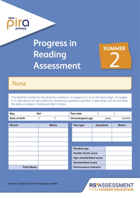 New PiRA Test 2, Summer PK10 (Progress in Reading Assessment), Miscellaneous print Book