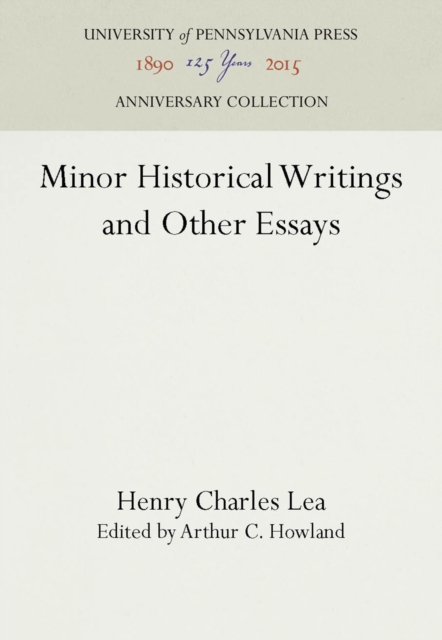 Minor Historical Writings and Other Essays, Hardback Book