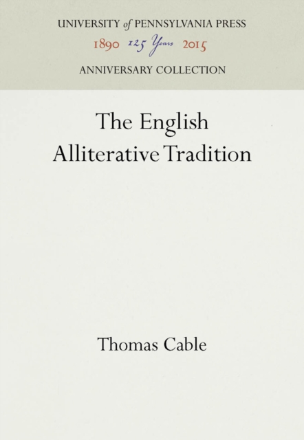 The English Alliterative Tradition, PDF eBook