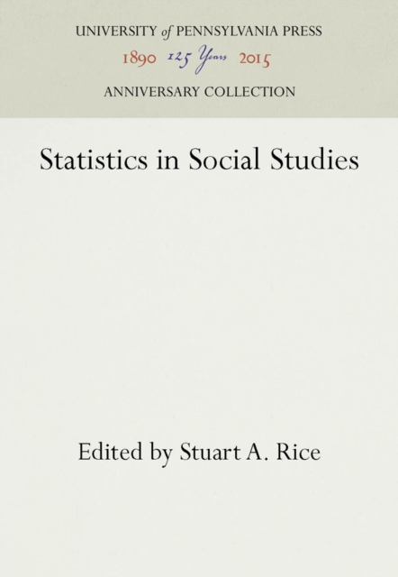 Statistics in Social Studies, PDF eBook