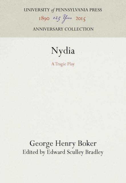 Nydia : A Tragic Play, Hardback Book