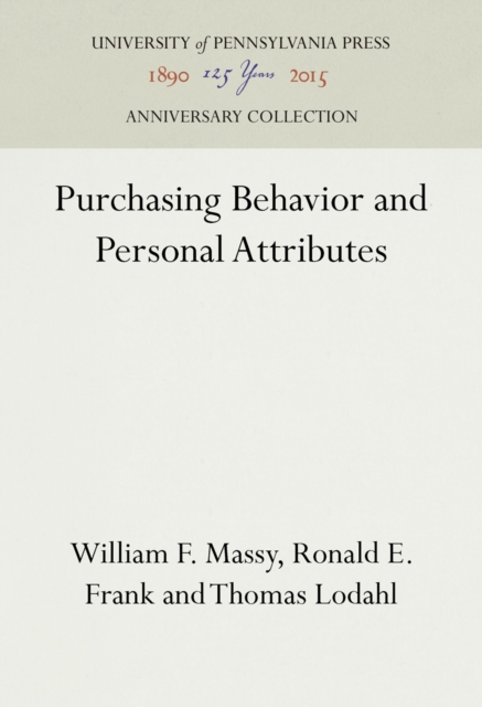 Purchasing Behavior and Personal Attributes, PDF eBook