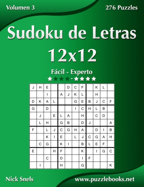 Sudoku de Letras 12x12 - De Facil a Experto - Volumen 3 - 276 Puzzles, Paperback / softback Book