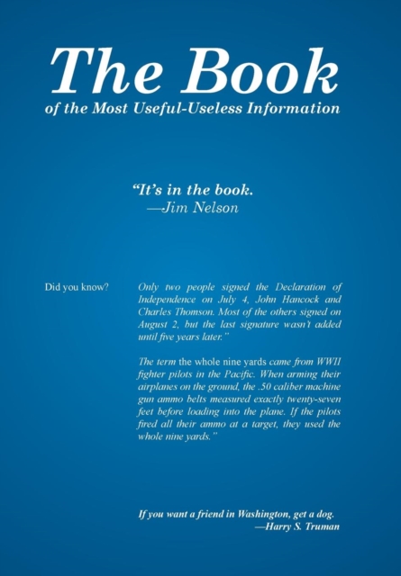 The Book : Of the Most Useful-Useless Information, Hardback Book