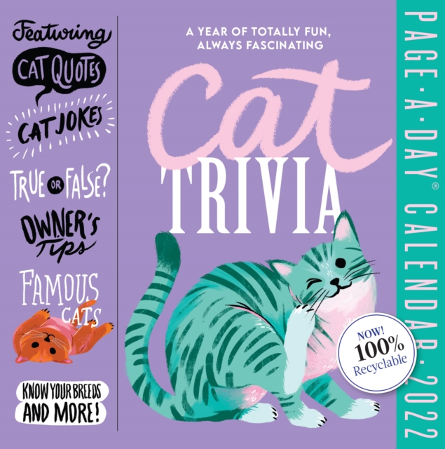2022 Cat Trivia Color Page-A-Day Calendar, Calendar Book
