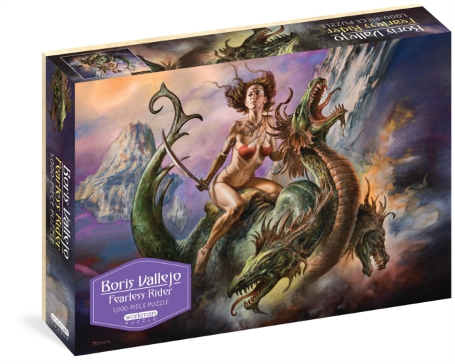 Boris Vallejo Fearless Rider 1,000-Piece Puzzle : for Adults Fantasy Dragon Gift Jigsaw 26 3/8” x 18 7/8”, Multiple-component retail product Book
