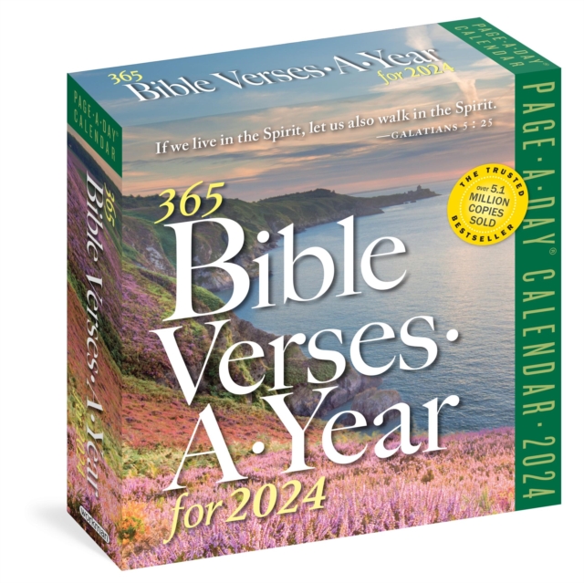 365 Bible Verses-a-Year for 2024 Page-a-Day Calendar : Timeless Words From the Bible to Guide, Comfort, and Inspire, Calendar Book