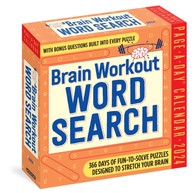 Brain Workout Word Search PageADay Calendar 2024 366 Days of Funto