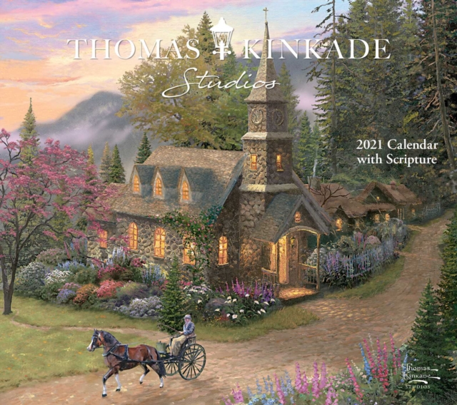 Thomas Kinkade Studios 2021 Deluxe Wall Calendar with Scripture, Calendar Book